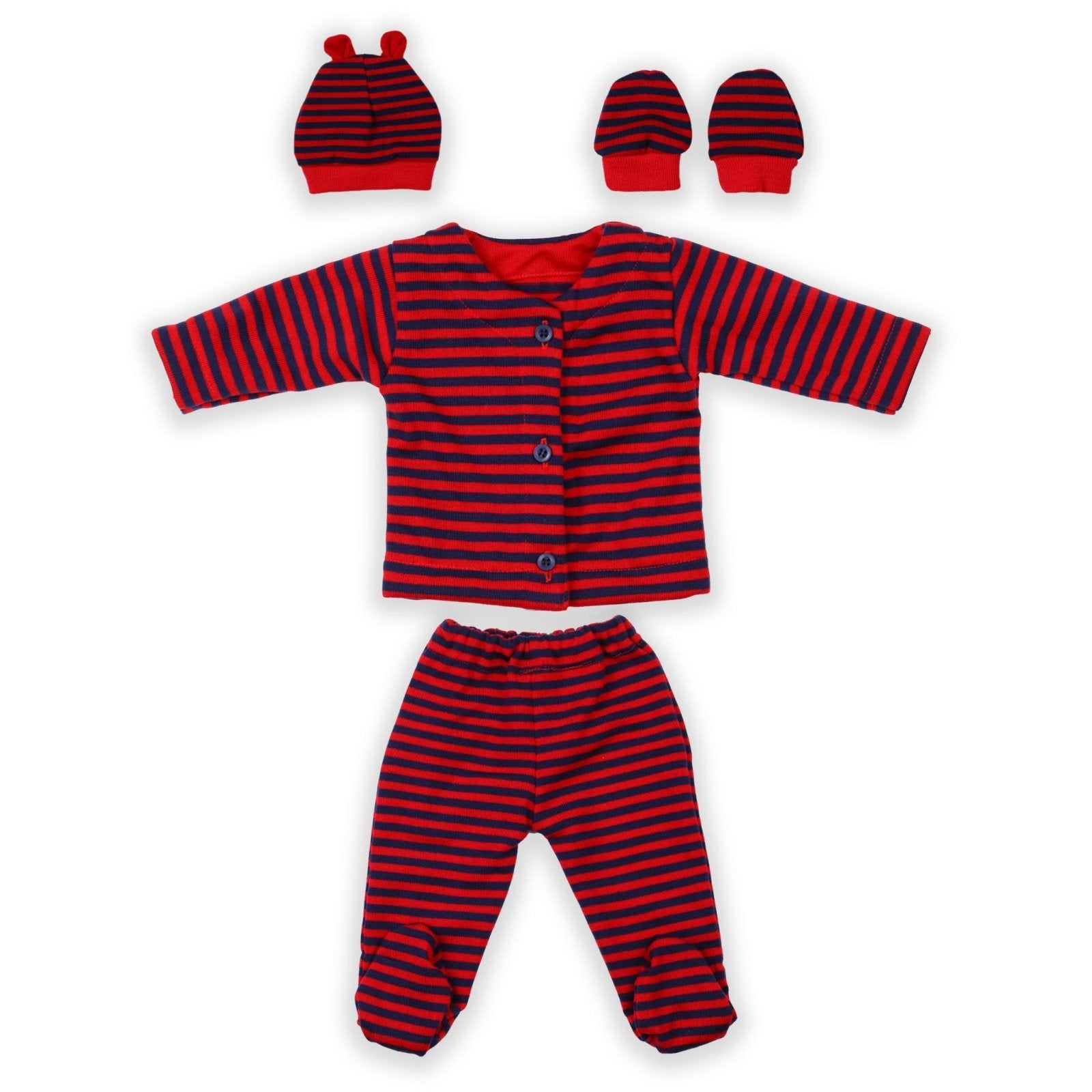 Woolen Gift Set PK of 4 Red Stripes | Little Darling - Zubaidas Mothershop