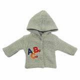 Woolen Hooded Jacket ABC Embroidery | Little Darling - Zubaidas Mothershop