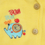 Woolen Hooded Jacket Elephant Embroidery | Little Darling - Zubaidas Mothershop