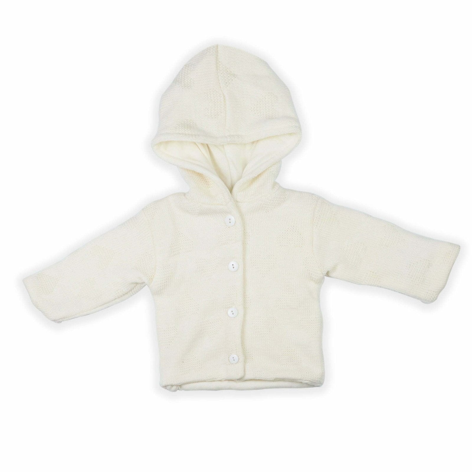 Woolen Hooded Jacket Off-White | Little Darling - Zubaidas Mothershop
