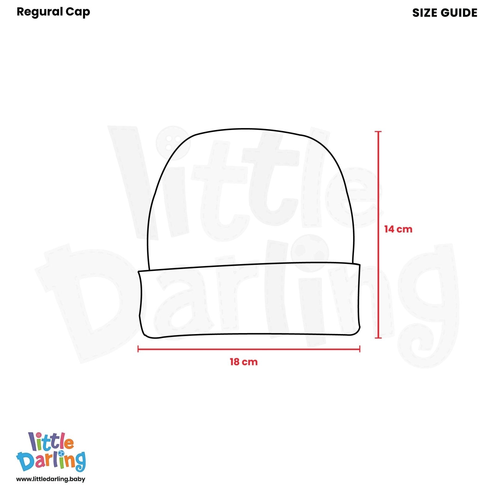 Woolen Regular Cap White Color by Little Darling