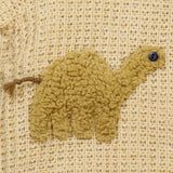 Woolen Romper Beige With Embossed Camel | Little Darling - Zubaidas Mothershop