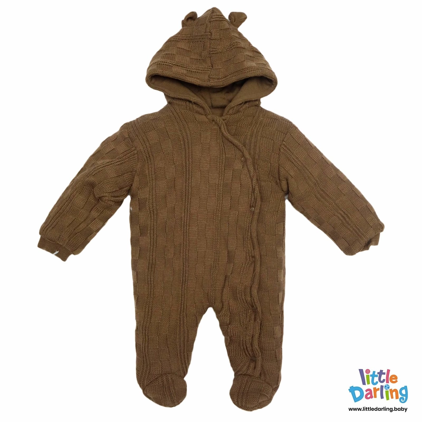 Woolen Romper Brown Color | Little Darling - Zubaidas Mothershop