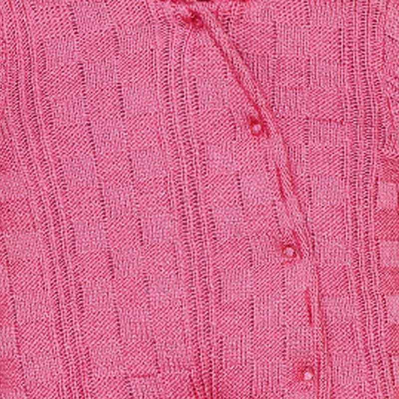 Hooded Woolen Romper Box Pattern Pink Color by Little Darling