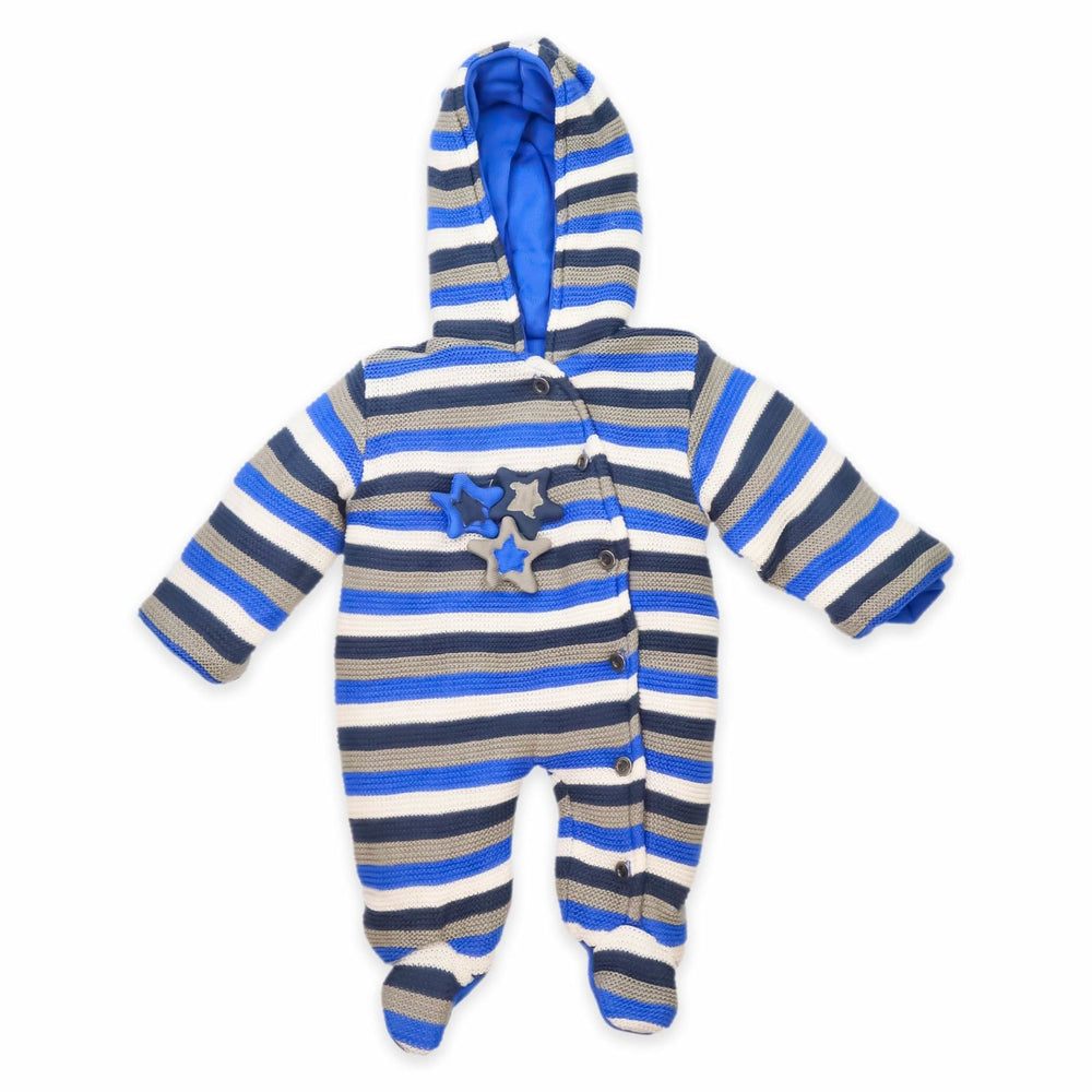 Woolen Romper Strips With Embossed Stars | Little Darling - Zubaidas Mothershop
