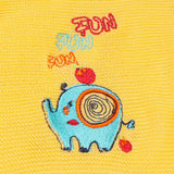 Woolen Romper Yellow Elephant Embroidery | Little Darling - Zubaidas Mothershop