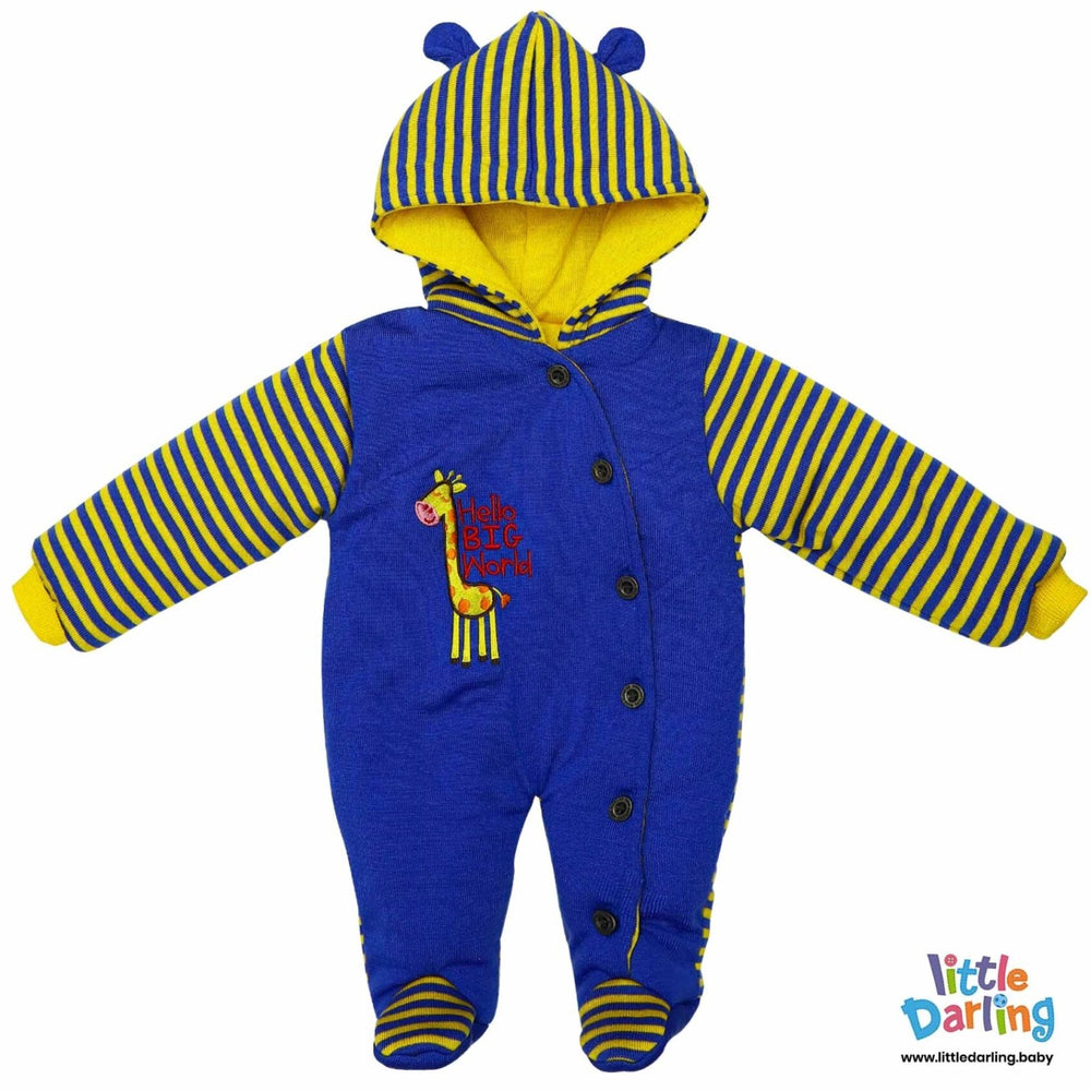 Woolen Romper Yellow Stripes Hello Big World | Little Darling - Zubaidas Mothershop